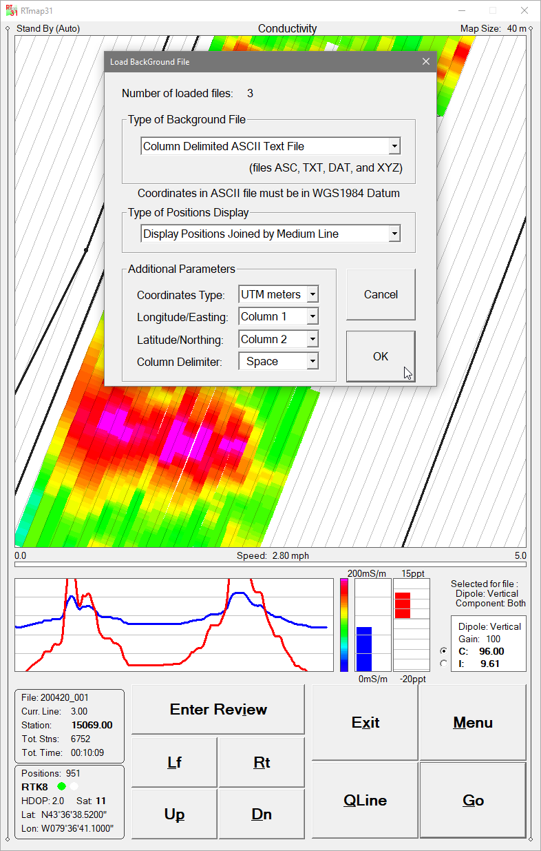 RTmap31 Vertical Swath Positions
